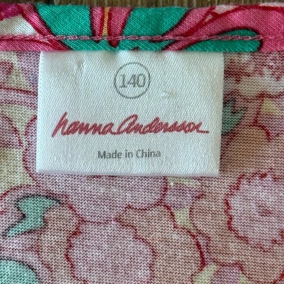 Hanna Andersson girls pink floral sundress 100% cotton size 140 (US 10) - Picture 3 of 7